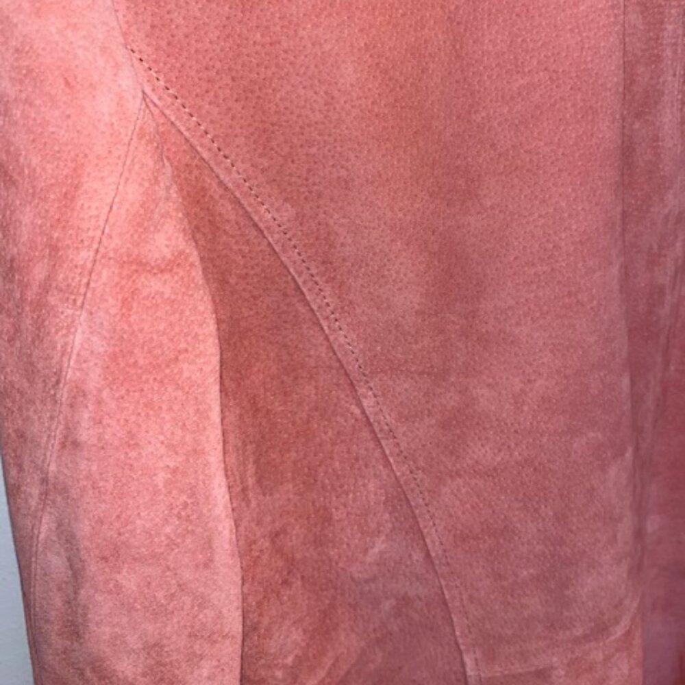 GUILLAUME | Suede Jacket Blush Mauve color Fitted design Size:L/G Quality - Picture 4 of 14